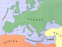De kaart van Europa